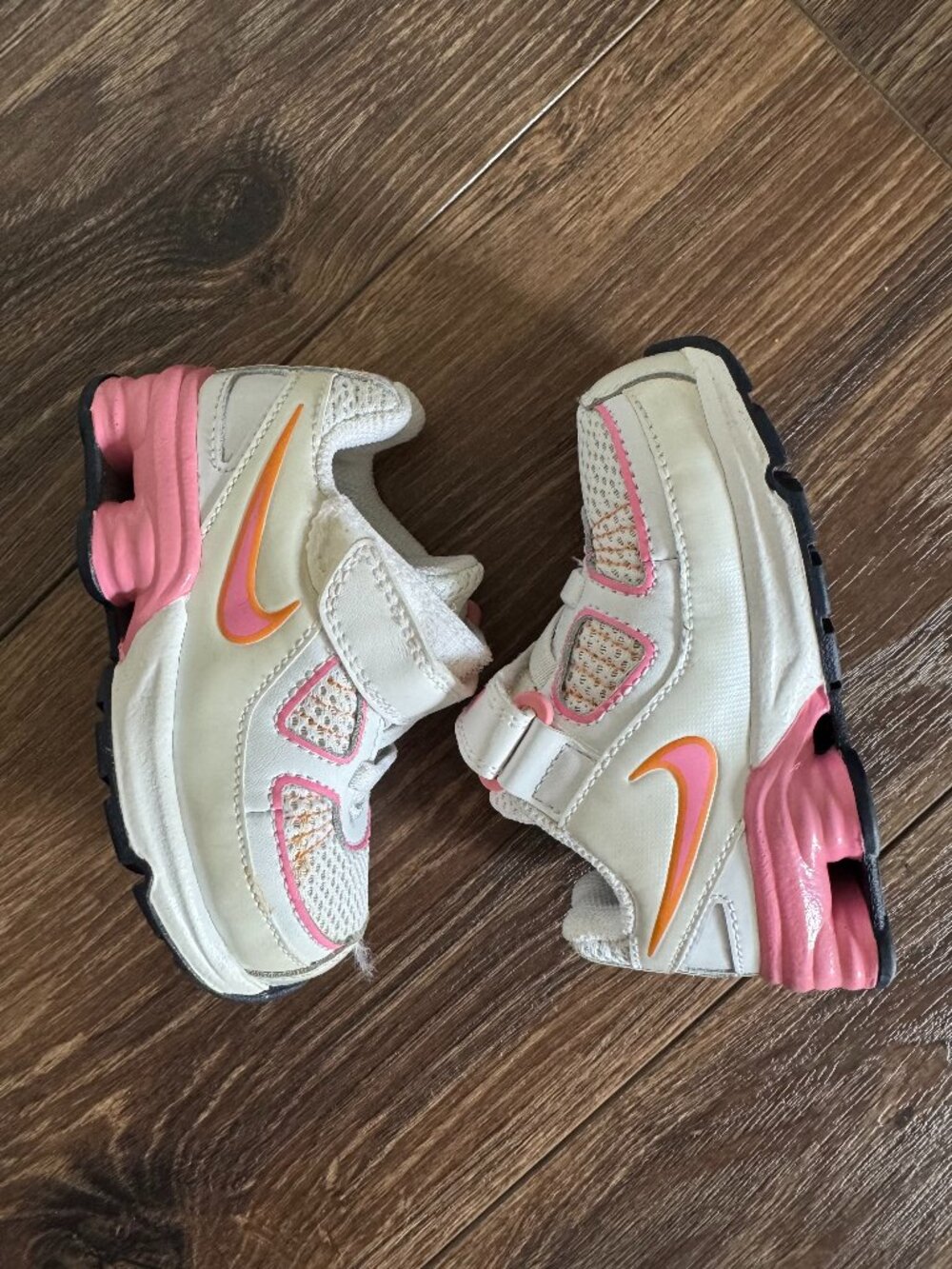 Vintage Pink Y2K Girls Nike Shox Lace Velcro Sneakers 5C